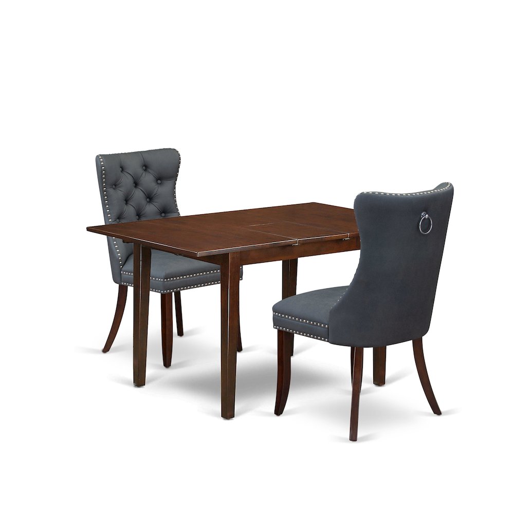 3 Piece Dining Set Consists of a Rectangle Kitchen Table with Butterfly Leaf. Picture 1