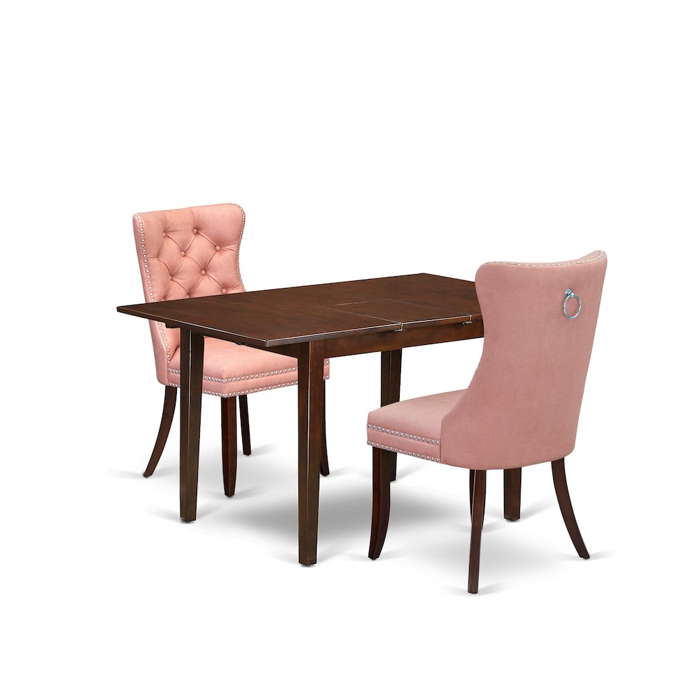 3 Piece Dining Table Set Consists of a Rectangle Kitchen Table. Picture 1