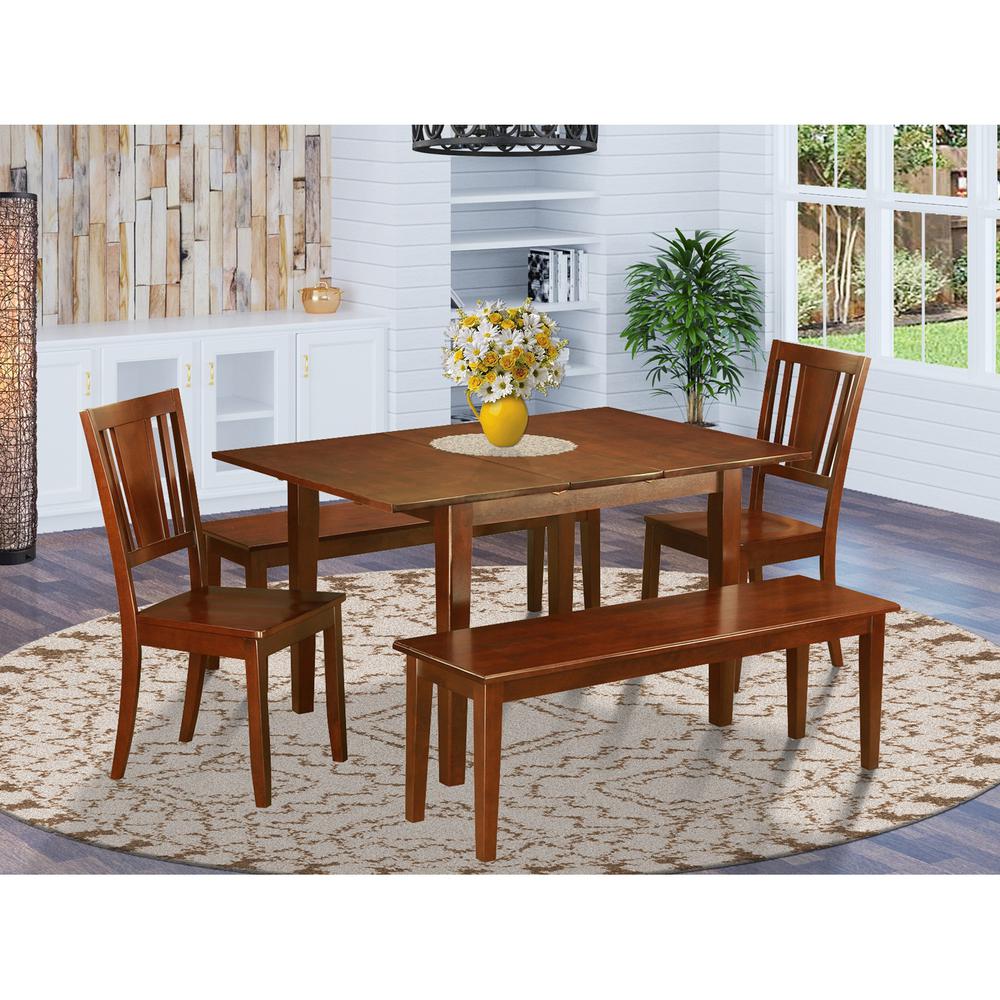 5  Pc  Kitchen  Table  with  bench  -Tables  with  2  Dining  Chairs  and  2  Benches. Picture 1