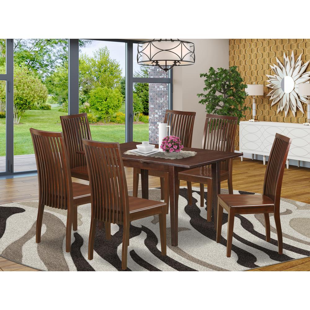 Dining Room Set Mahogany, PSIP7-MAH-W. Picture 3