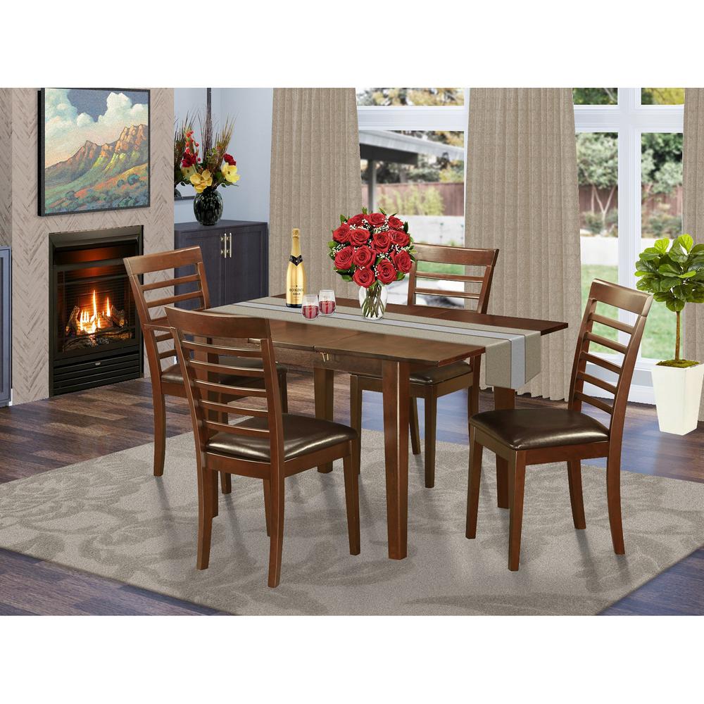 5  Pc  Kitchen  nook  Dining  set  -small  Table  with  4  Dining  Chairs. Picture 2