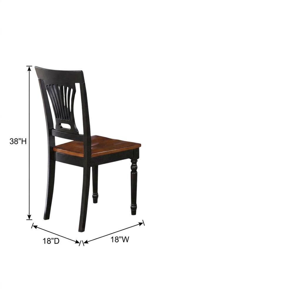 Plainville Solid Wood Kitchen Dining Chair with Traditional Style, Set of 2. Picture 6