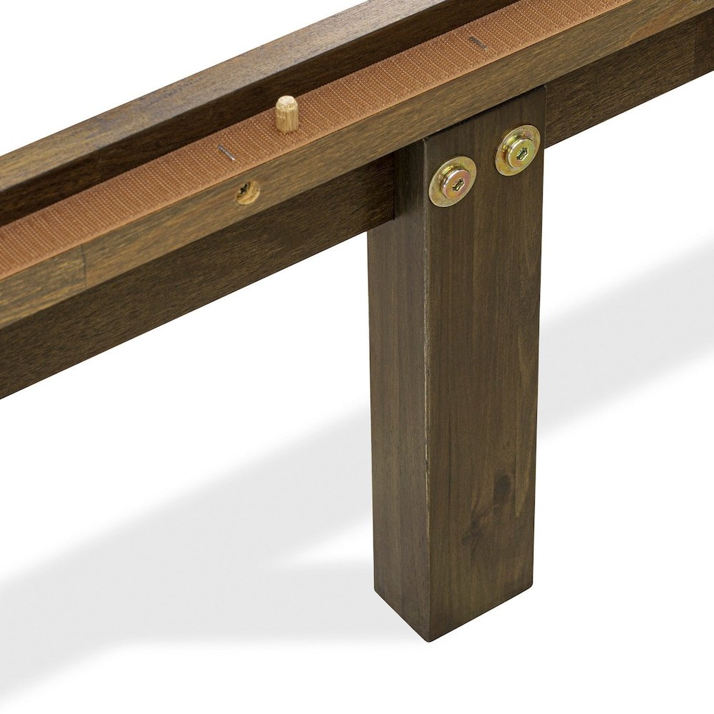 Queen Platform Bed Frame with 4 Legs and 2 Extra Center Legs - Walnut Finish. Picture 6