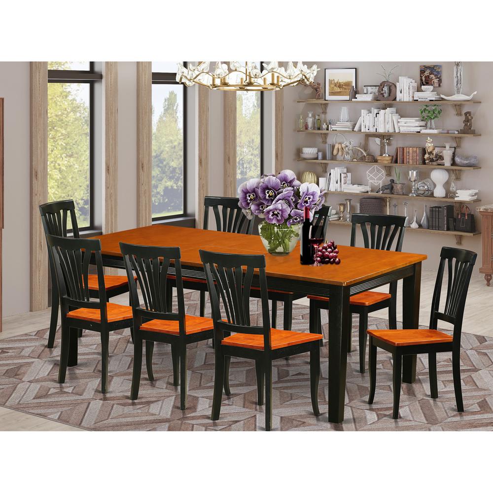 9  PC  Dining  room  set-Dining  Table  with  8  Wood  Dining  Chairs. Picture 2
