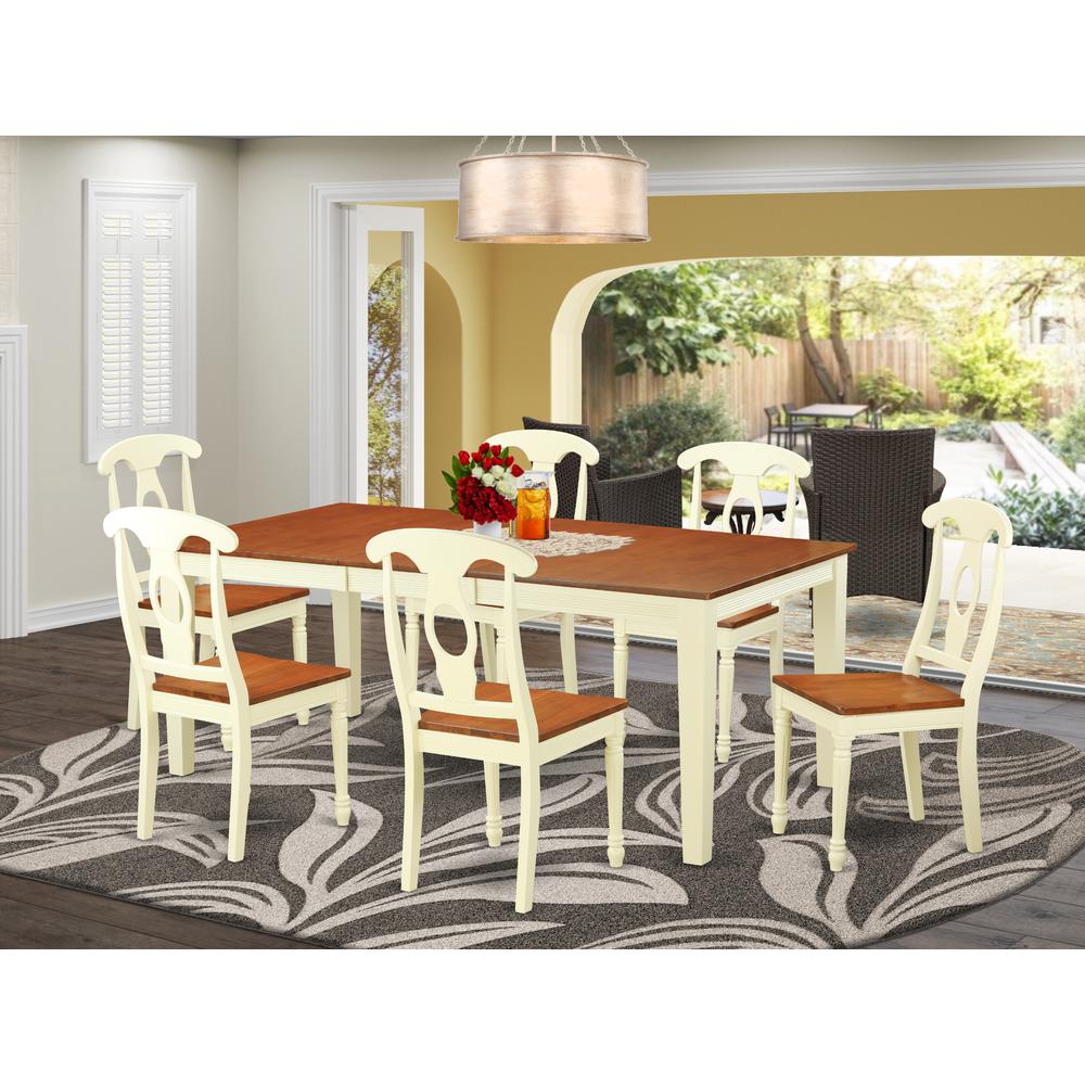 7  Pc  Kitchen  nook  Dining  set  -Dining  Table  and  6  Dining  Chairs. Picture 4