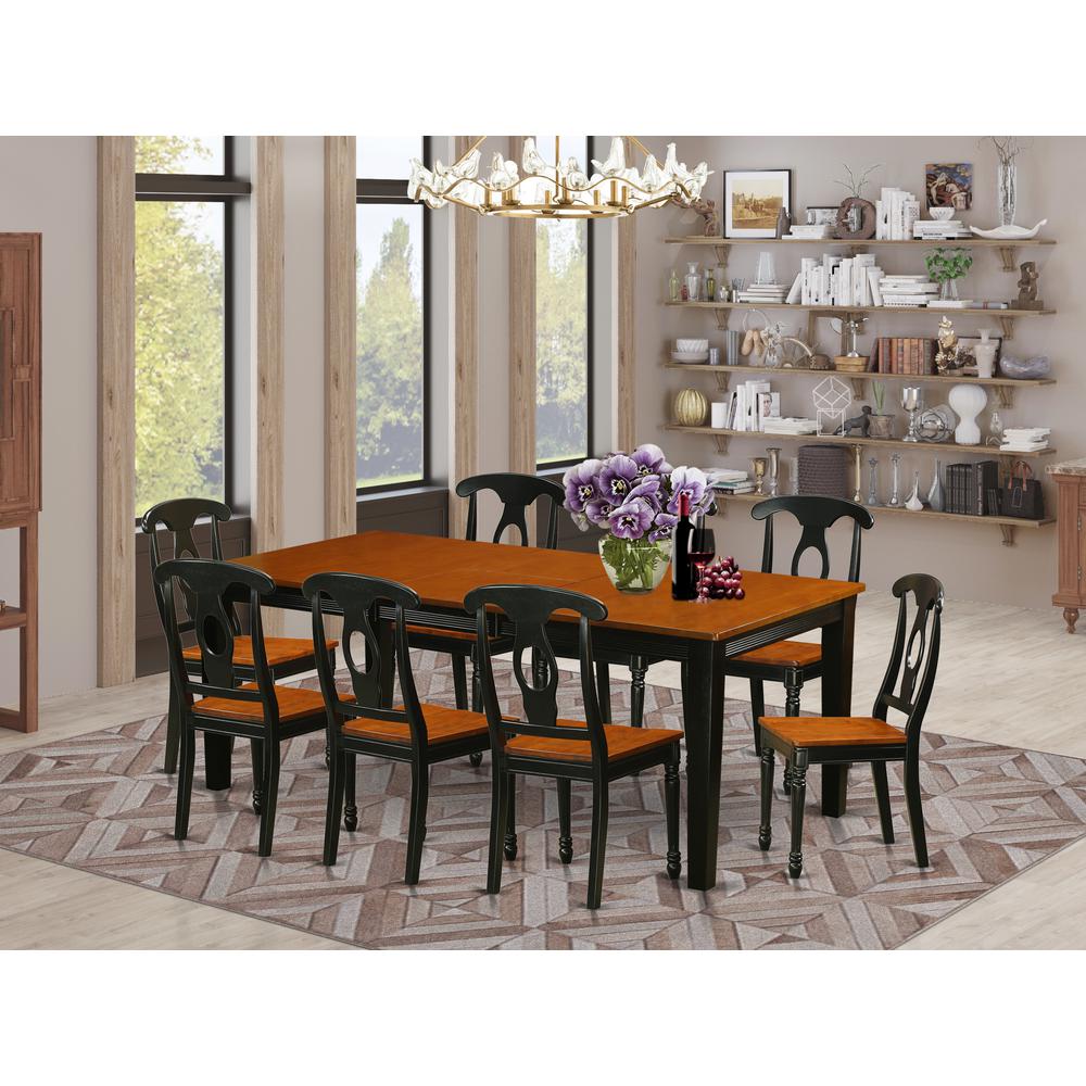 9  PC  Dining  room  set-Dining  Table  with  8  Wooden  Dining  Chairs. Picture 4