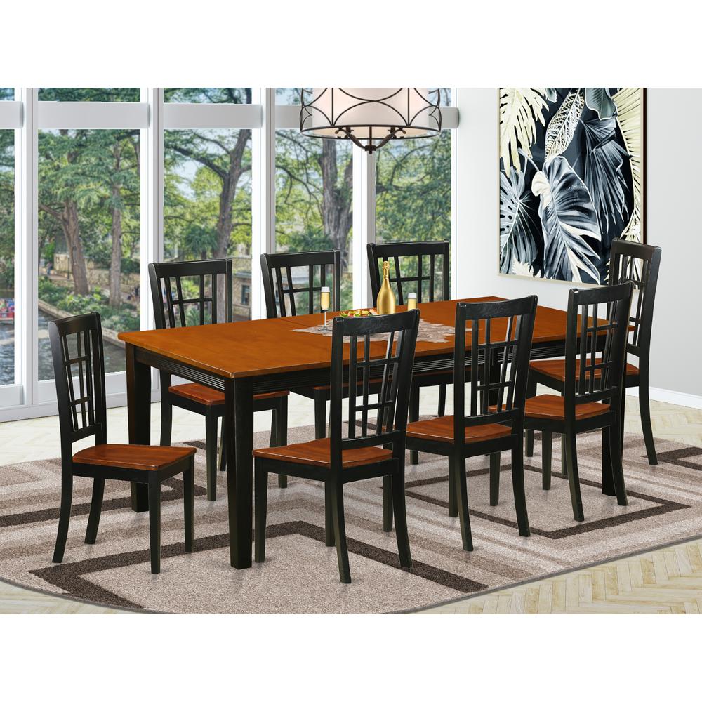 9  PC  Dining  room  set-Dining  Table  with  8  Wooden  Dining  Chairs. Picture 4