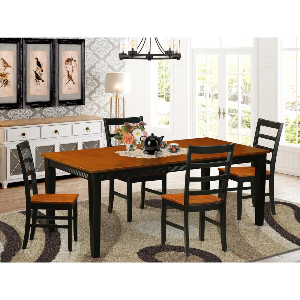 5  Pc  Dining  room  set-Dining  Table  with  4  Wooden  Dining  Chairs. Picture 4