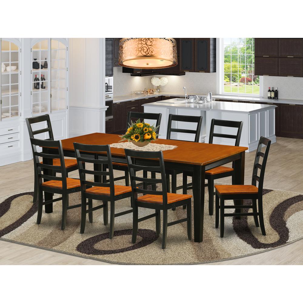 9  Pc  Dining  room  set-Dining  Table  with  8  Wooden  Dining  Chairs. Picture 4