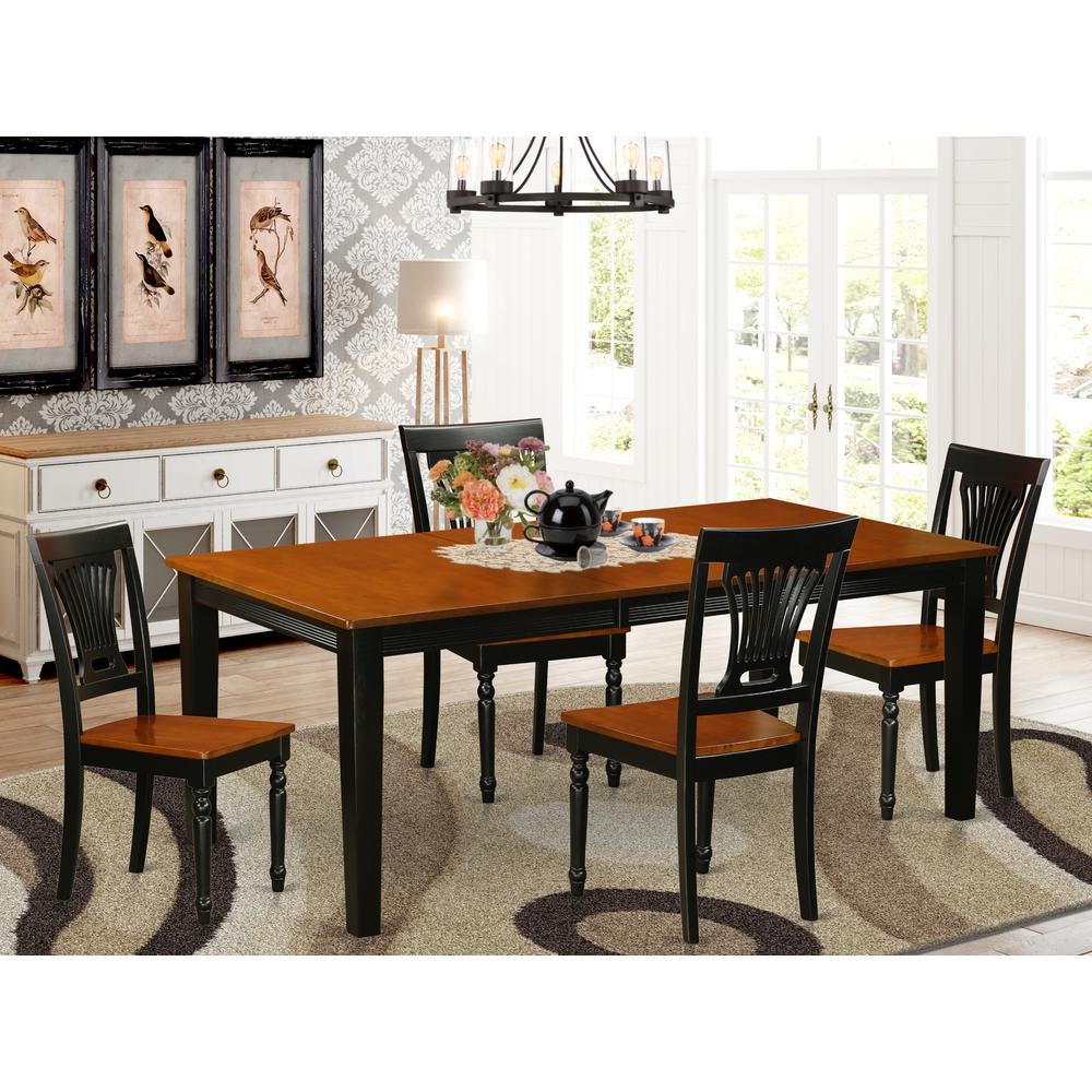 5  Pc  Dining  room  set-Dining  Table  and  4  Wood  Dining  Chairs. Picture 4