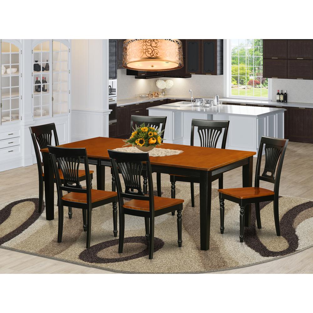 7  Pc  Dining  room  set-Dining  Table  and  6  Wood  Dining  Chairs. Picture 4