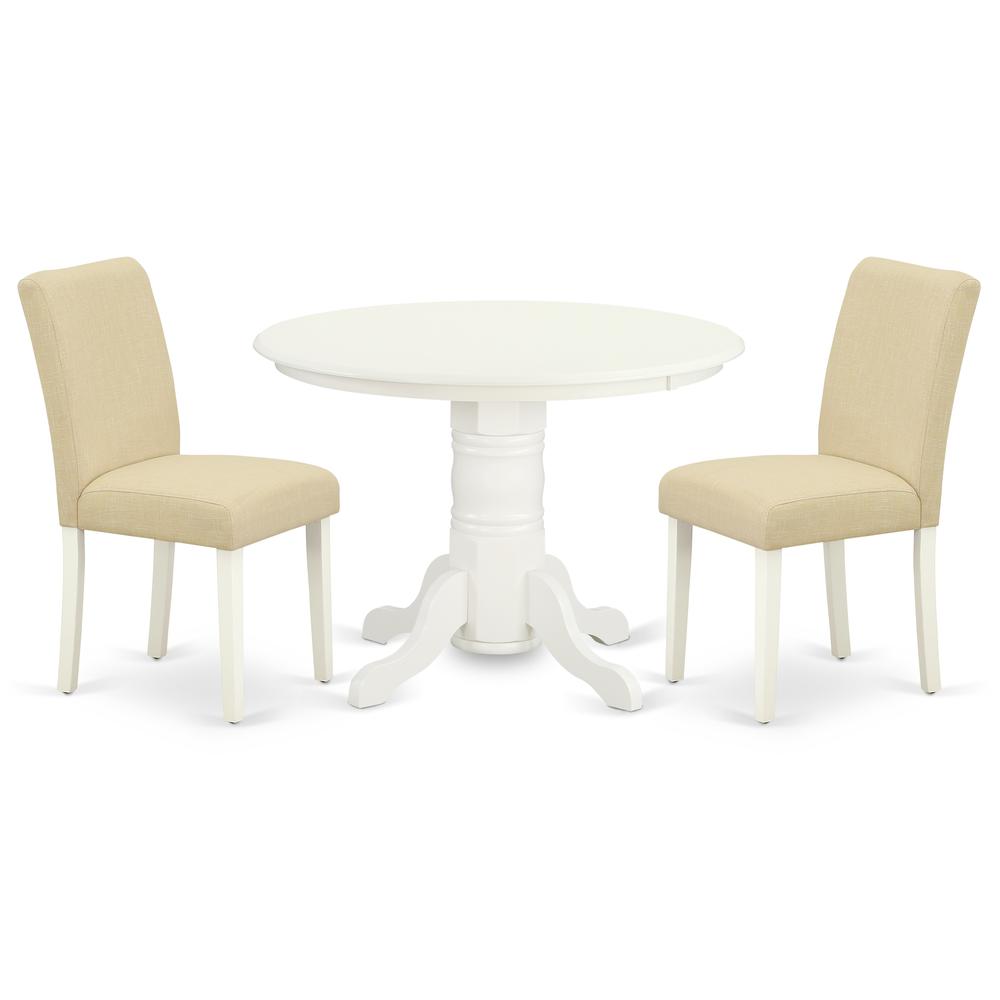 Dining Room Set Linen White, SHAB3-LWH-02. Picture 1