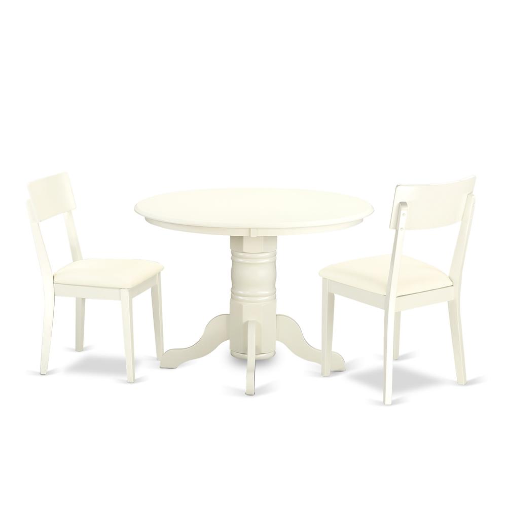 Dining Room Set Linen White, SHAD3-LWH-LC. Picture 1