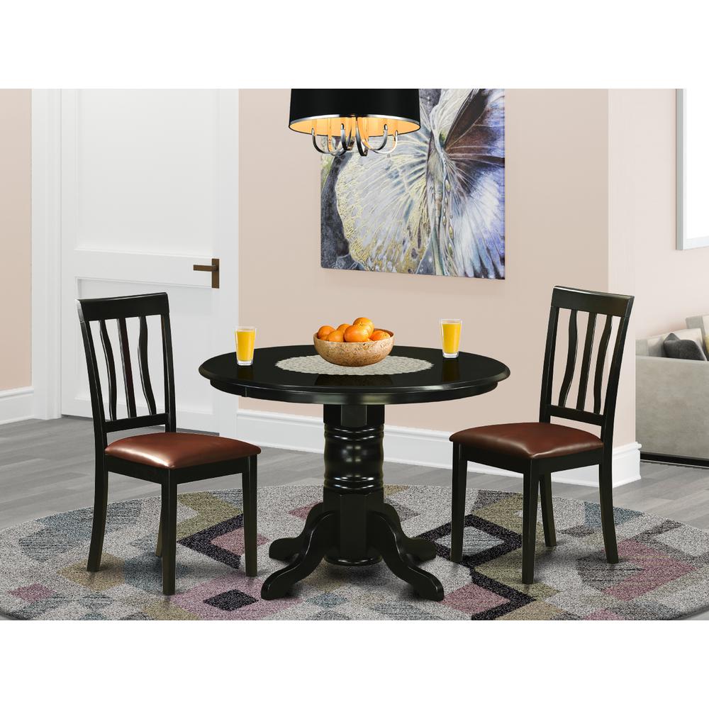 3  Pcsmall  Kitchen  Table  set  for  2-Small  Kitchen  Table  and  2  Kitchen  Chairs. Picture 4