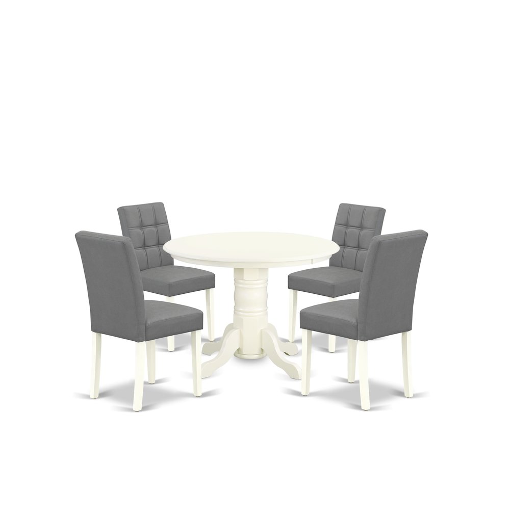 5 Piece consists A Mid-Century Dining Table Set Wooden Table. Picture 1