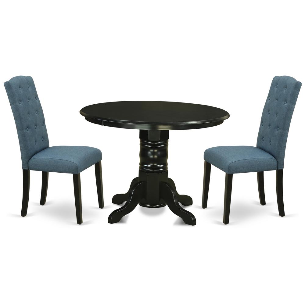 Dining Room Set Black, SHCE3-BLK-21. Picture 1
