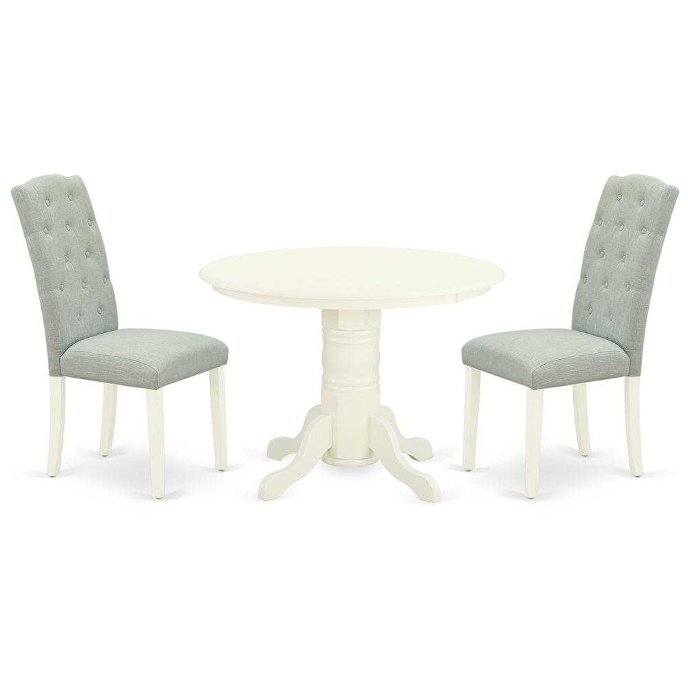 Dining Room Set Linen White, SHCE3-WHI-15. Picture 1