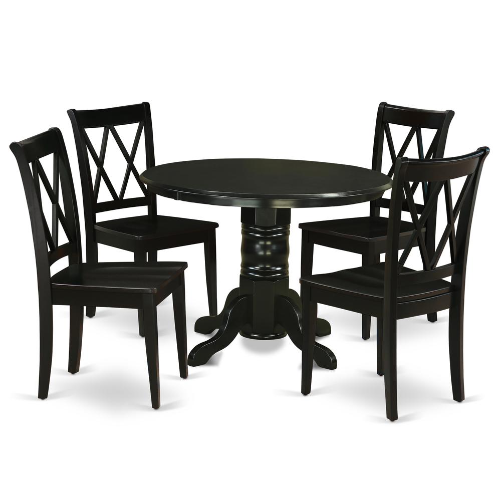 Dining Room Set Black, SHCL5-BLK-W. Picture 1