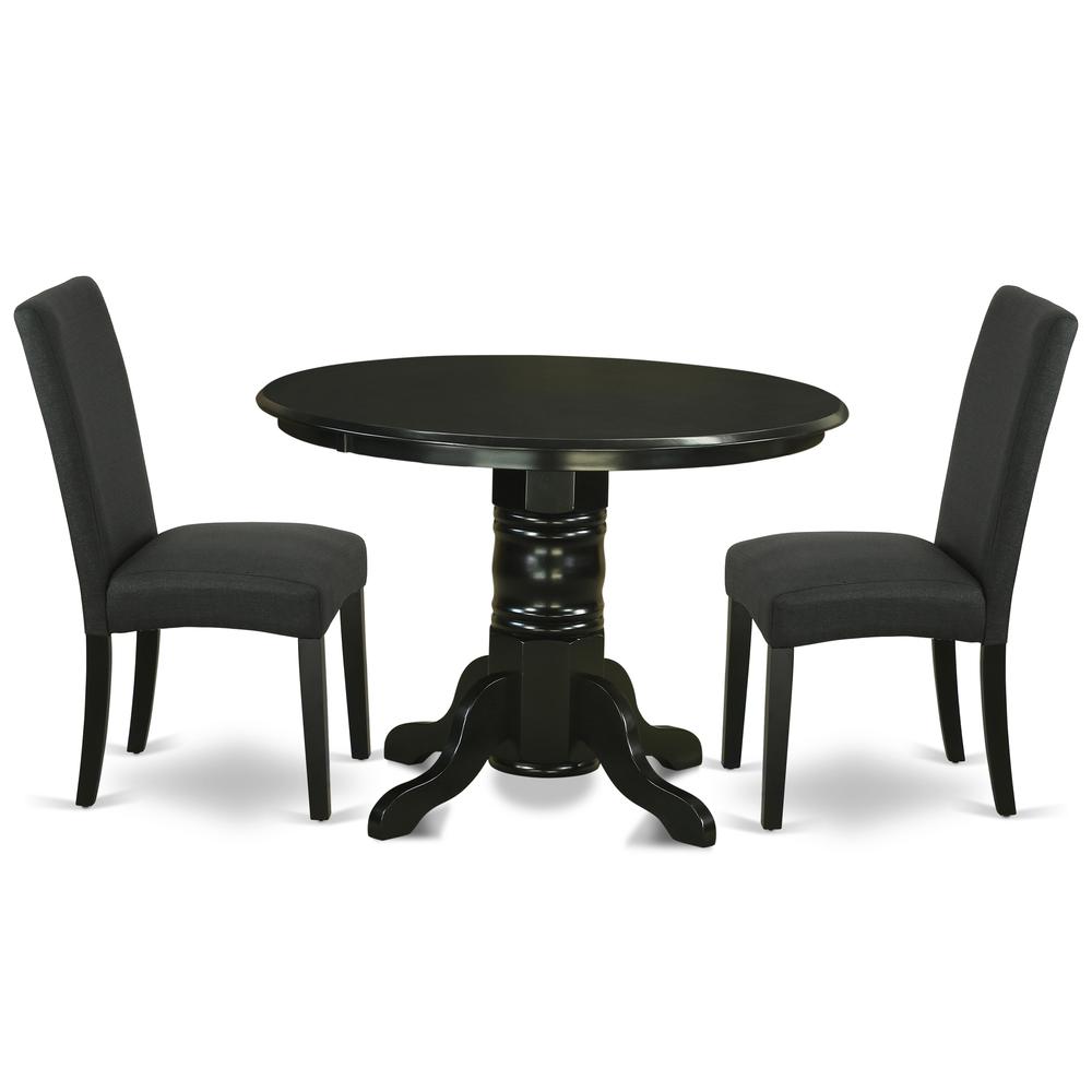 Dining Room Set Black, SHDR3-BLK-24. Picture 1