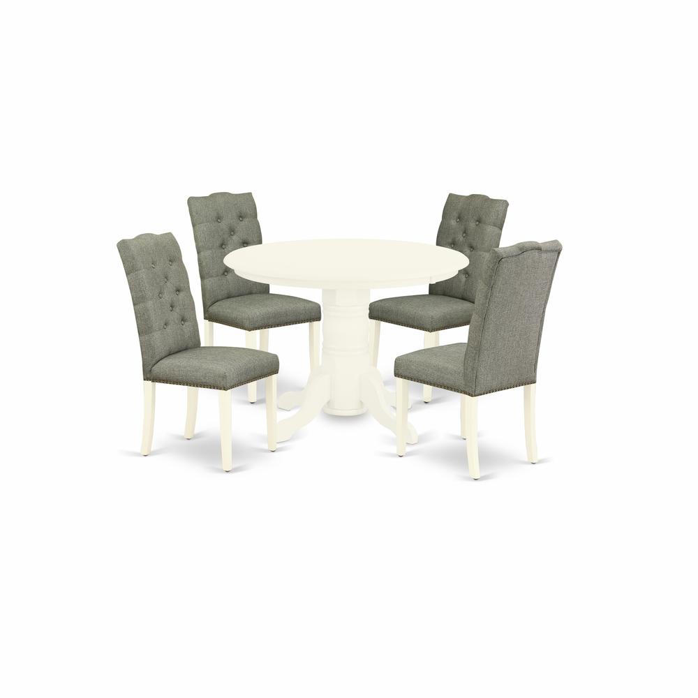 Dining Room Set Linen White, SHEL5-WHI-07. Picture 1