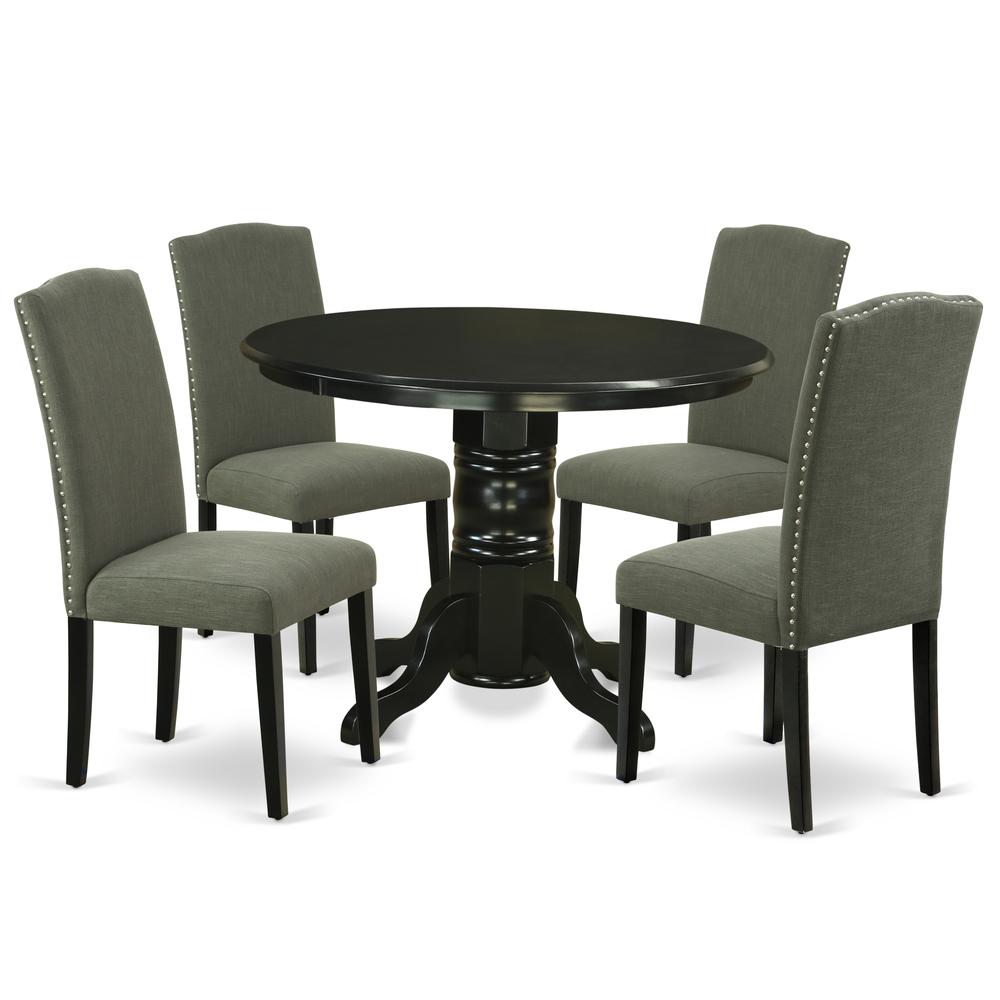 Dining Room Set Black, SHEN5-BLK-20. Picture 1