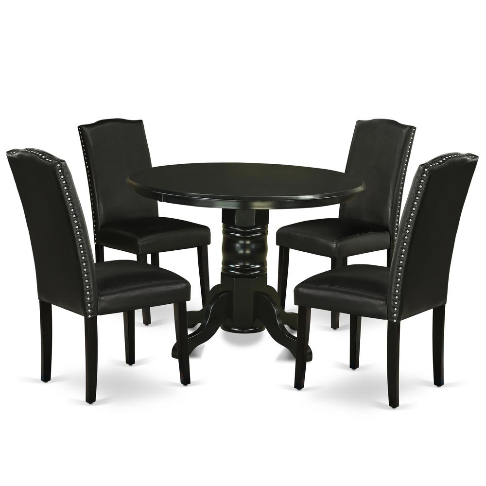 Dining Room Set Black, SHEN5-BLK-69. Picture 1