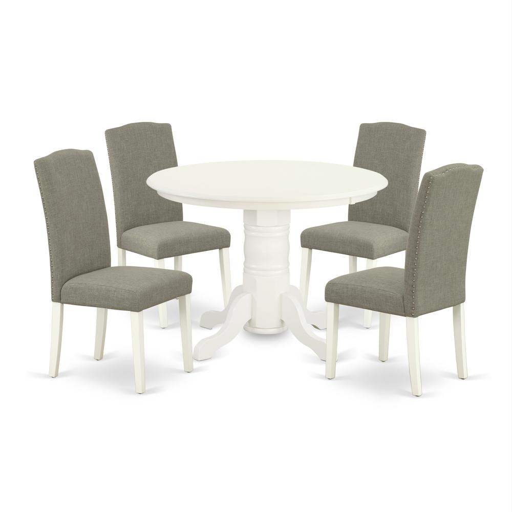 Dining Room Set Linen White, SHEN5-LWH-06. Picture 1
