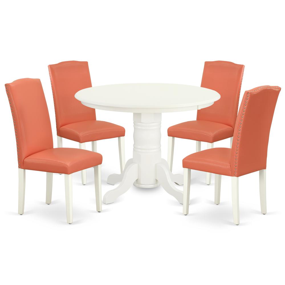 Dining Room Set Linen White, SHEN5-LWH-78. Picture 1