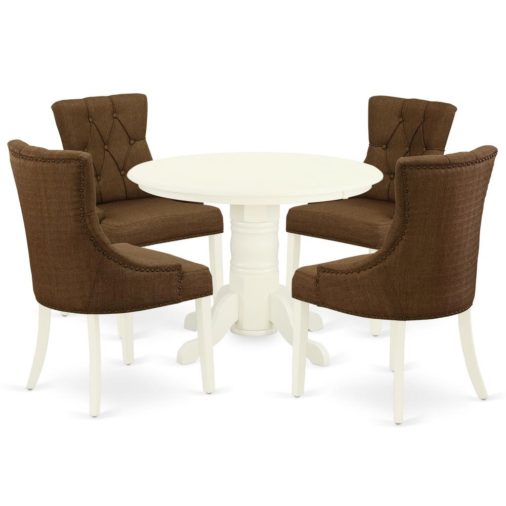 Dining Room Set Linen White, SHFR5-WHI-18. Picture 1