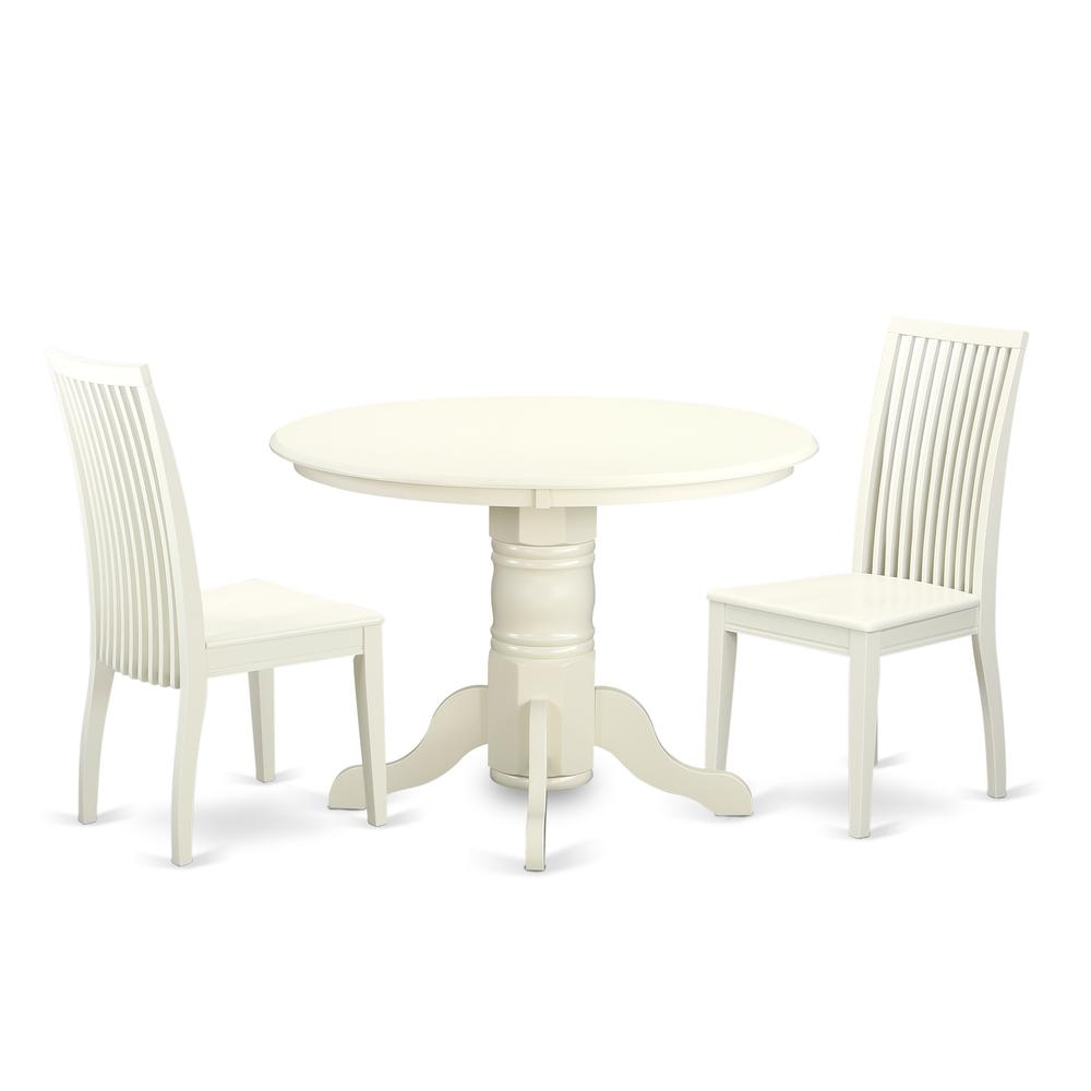 Dining Room Set Linen White, SHIP3-LWH-W. Picture 1