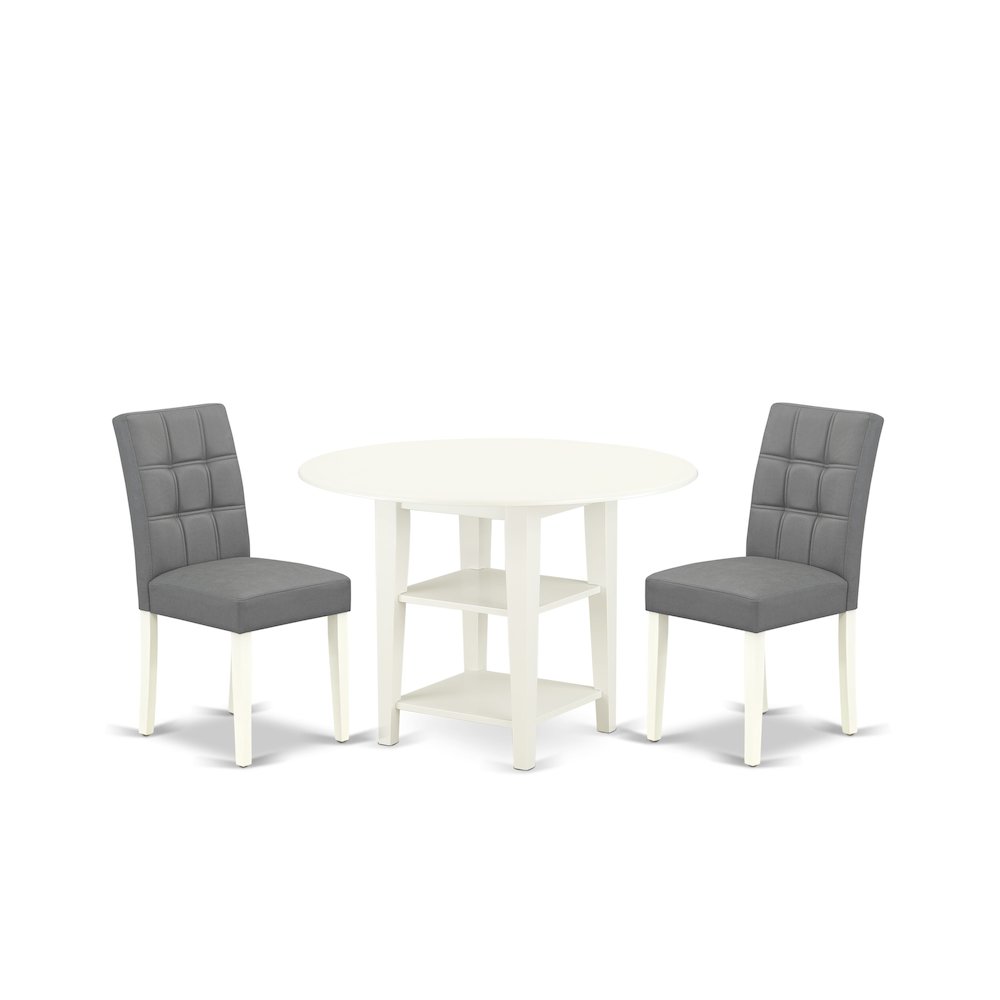 3 Piece contain A Dining Table Set Wood Table. Picture 1