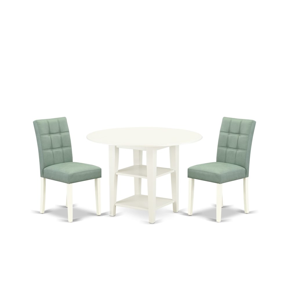 3 Piece Dining Room Table Set consists A Wood Dining Table. Picture 1