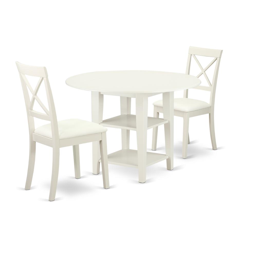 Dining Room Set Linen White, SUBO3-LWH-LC. Picture 1