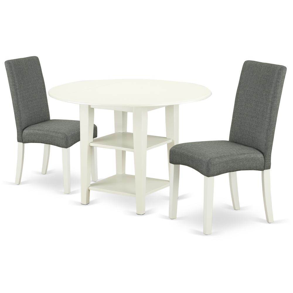 Dining Room Set Linen White, SUDR3-LWH-07. Picture 1