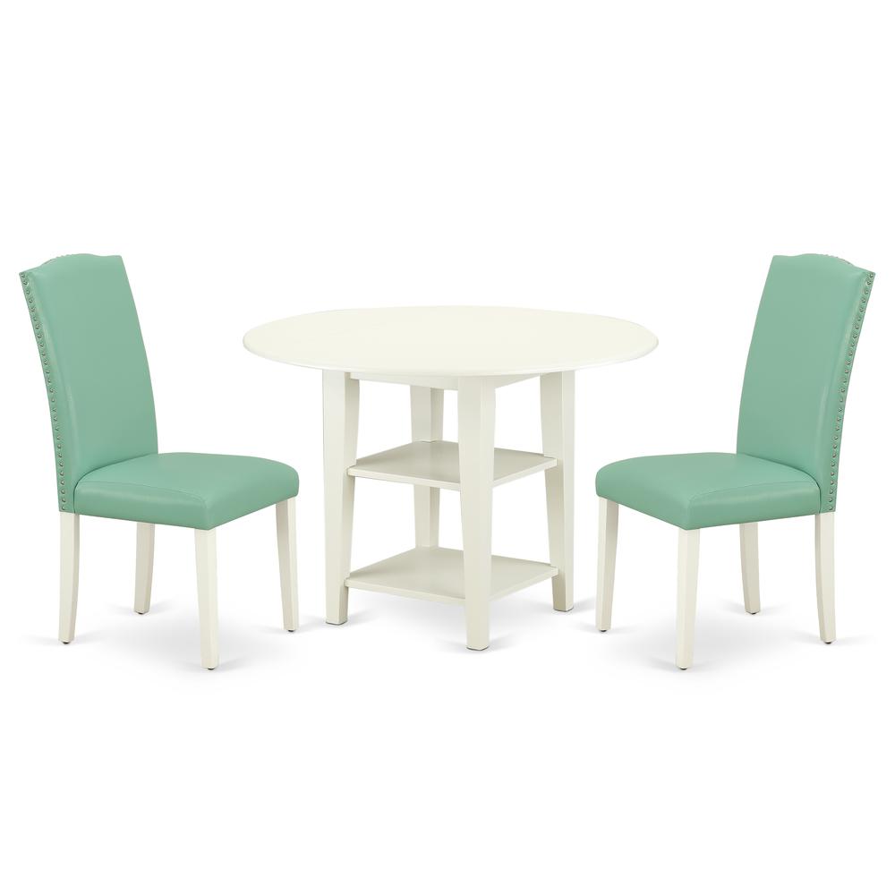 Dining Room Set Linen White, SUEN3-LWH-57. Picture 1