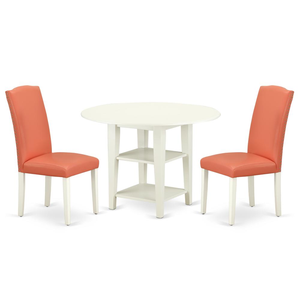 Dining Room Set Linen White, SUEN3-LWH-78. Picture 1