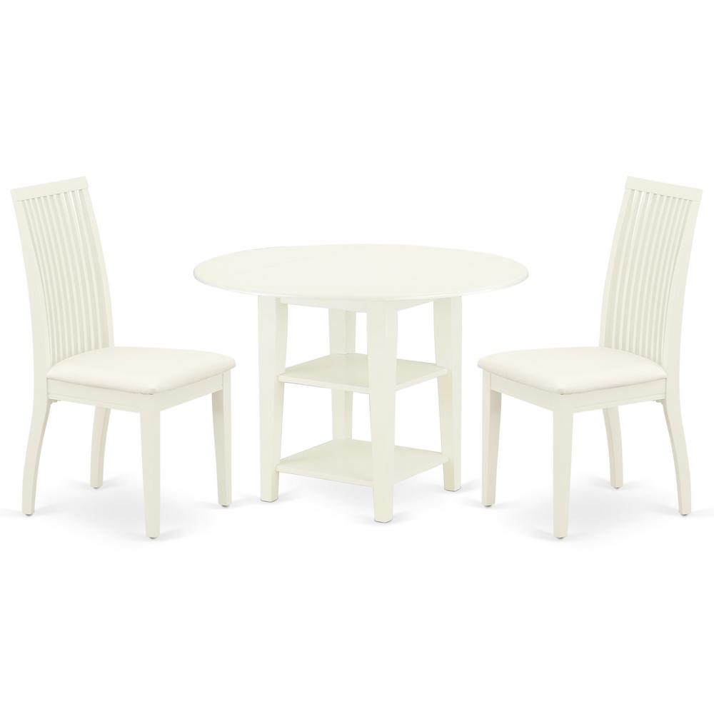 Dining Room Set Linen White, SUIP3-LWH-C. Picture 1