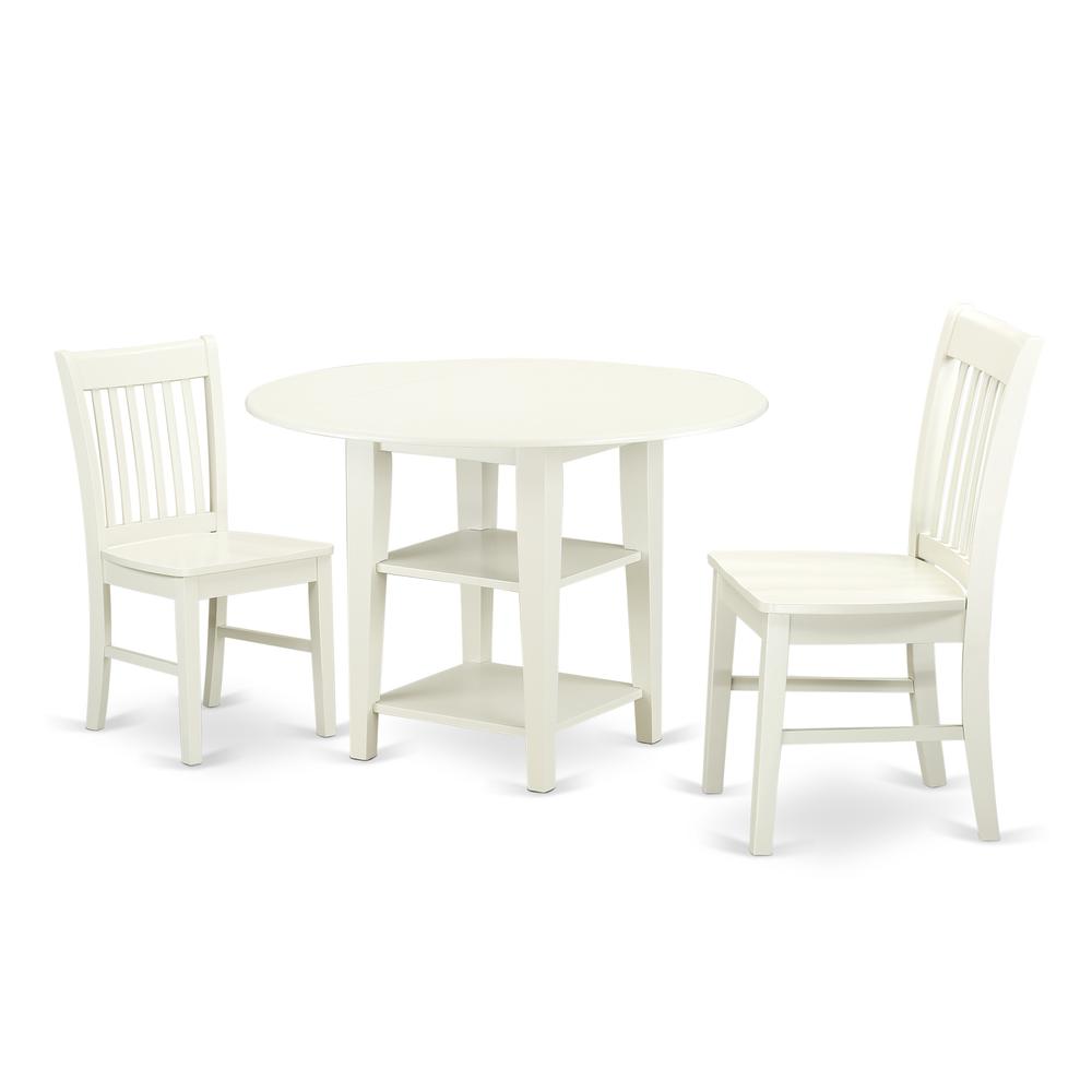 Dining Room Set Linen White, SUNO3-LWH-W. Picture 1