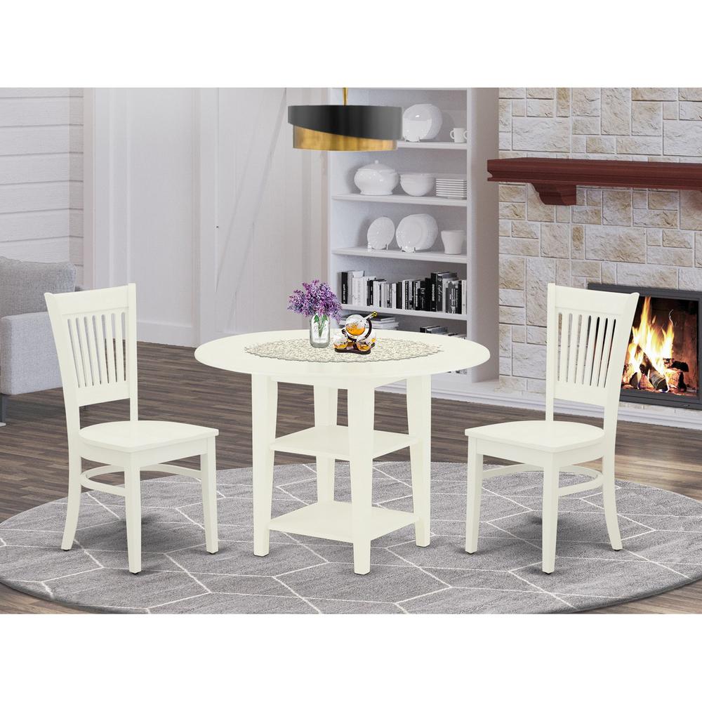 Dining Table- Dining Chairs, SUVA3-LWH-W. Picture 1