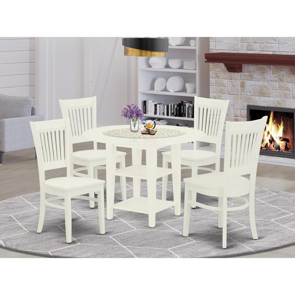 Dining Table- Dining Chairs, SUVA5-LWH-W. Picture 1