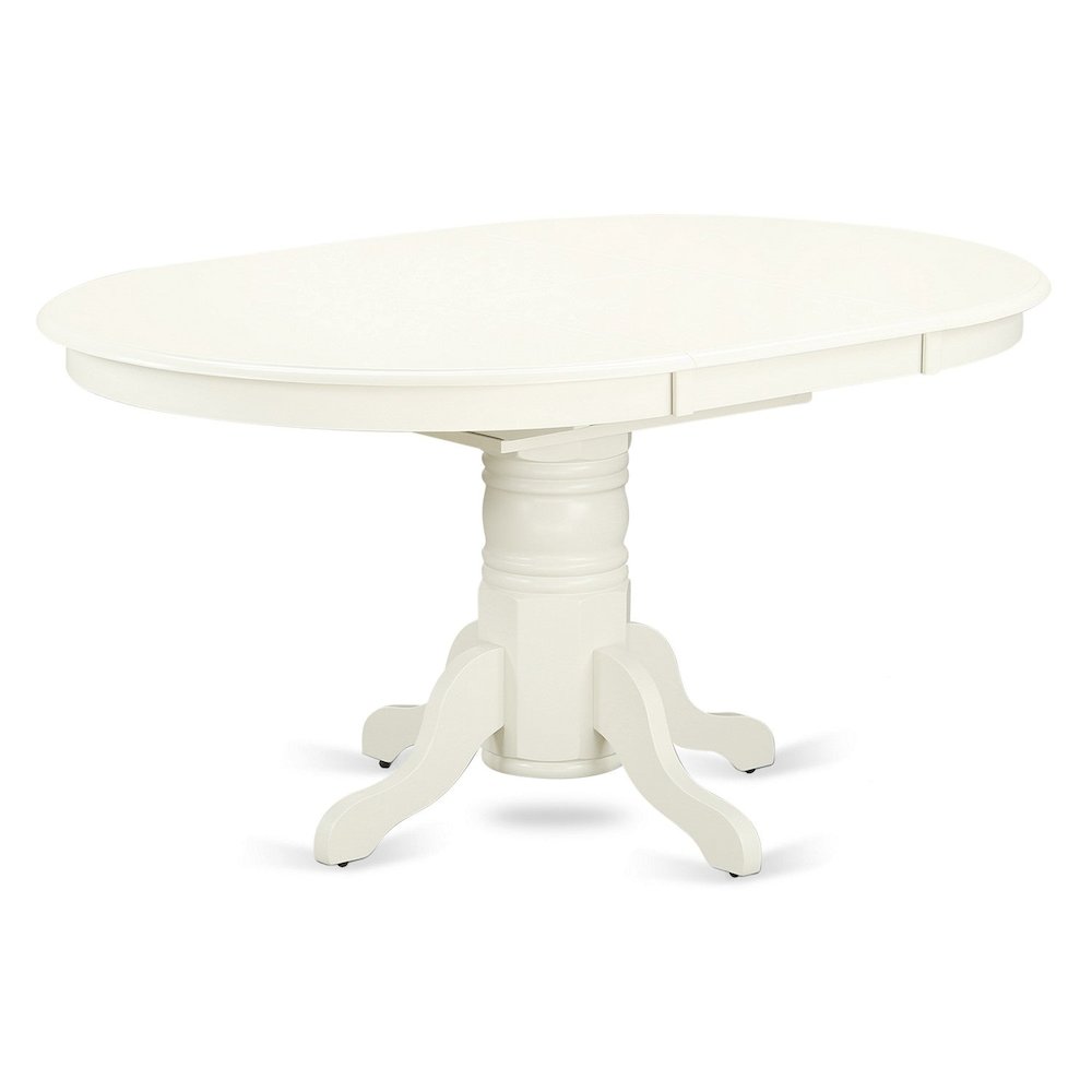 Oval Table with 18" Butterfly leaf - Linen White. Picture 2