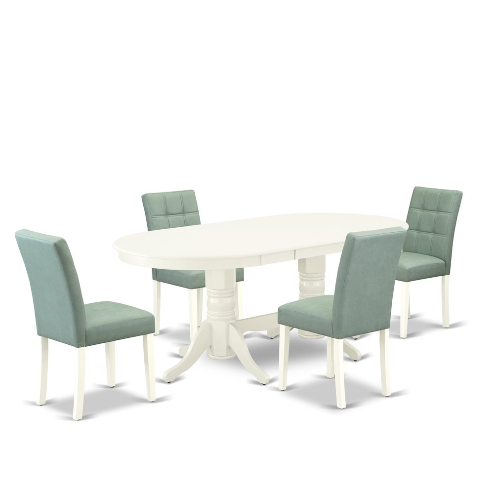 5 Piece Kitchen Table Set contain A Wooden Table. Picture 1