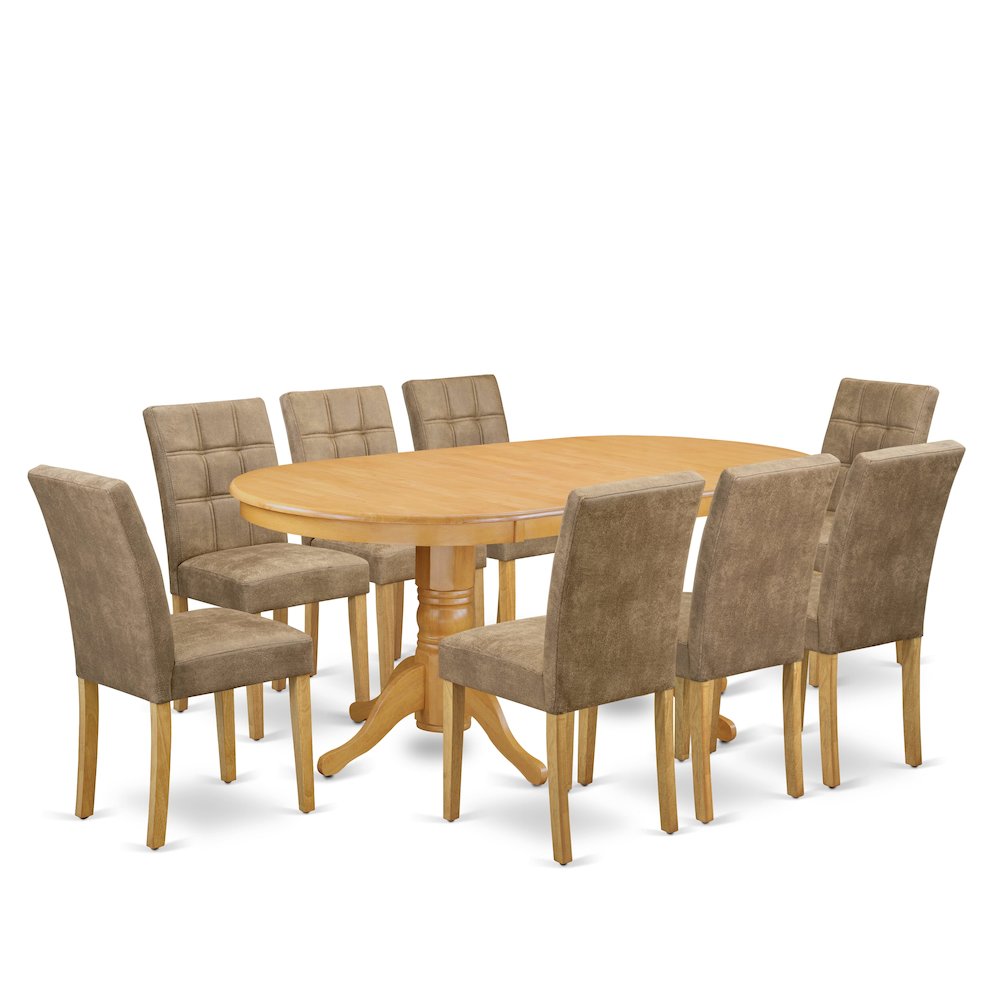 9 Piece Mid Century Modern Dining Table Set contain A Dining Table. Picture 1