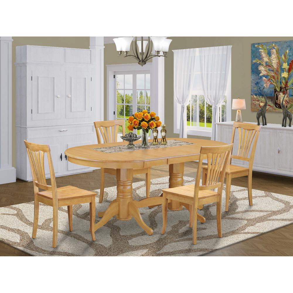 5  PC  Dining  room  set  Dining  Table  with  Leaf  and  4  Dining  Chairs. Picture 1