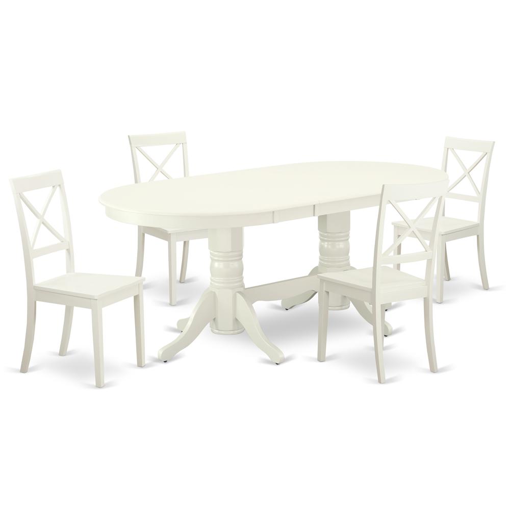 Dining Room Set Linen White, VABO5-LWH-W. Picture 1