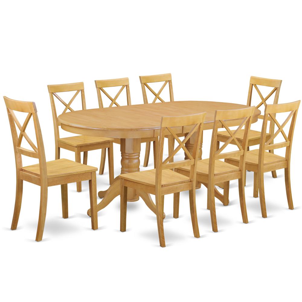 Dining Room Set Oak, VABO9-OAK-W. Picture 1