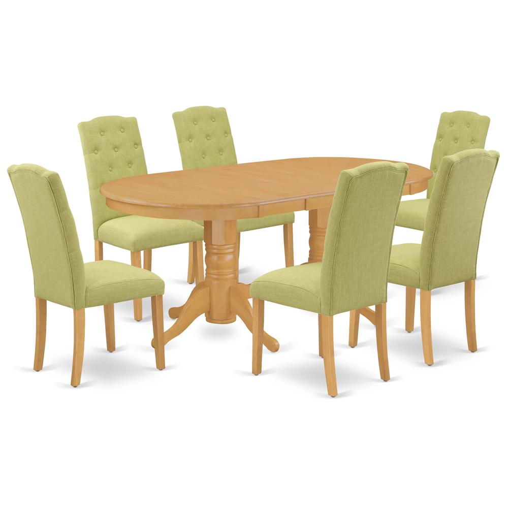 Dining Room Set Oak, VACE7-OAK-07. Picture 1