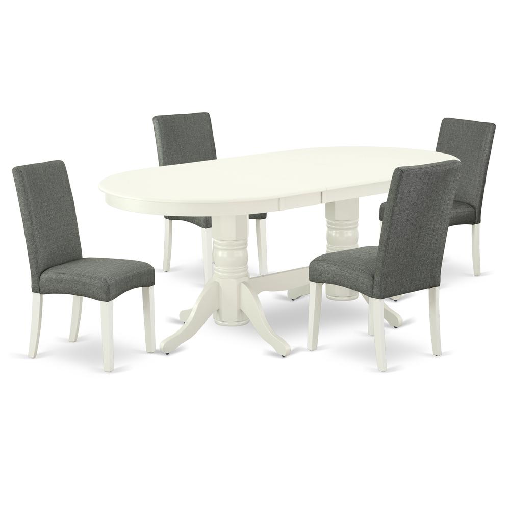 Dining Room Set Linen White, VADR5-LWH-07. Picture 1