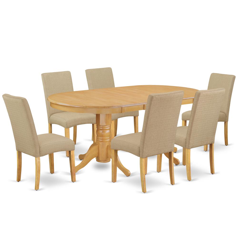 Dining Room Set Oak, VADR7-OAK-16. Picture 1