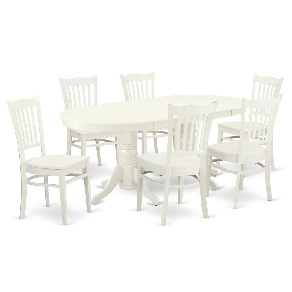 Dining Room Set Linen White, VAGR7-LWH-W. Picture 1